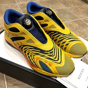 Gucci Ultrapace R yellow/ blue size 10 Us retail $900